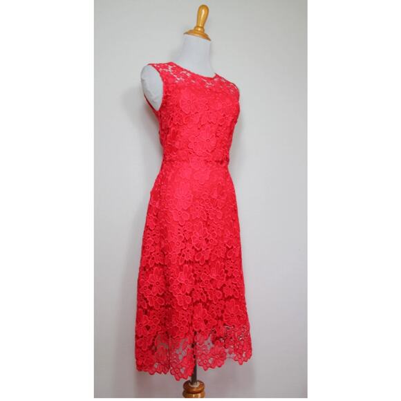 NEW NWT ELIE TAHARI FLORAL GUIPURE LACE SLEEVELESS DRESS 6! - Picture 2 of 11